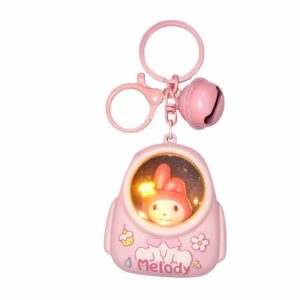 Cute  Bunny LED Keychain pink