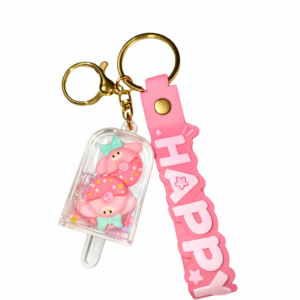 Cute Happy Bear Acrylic Keychain