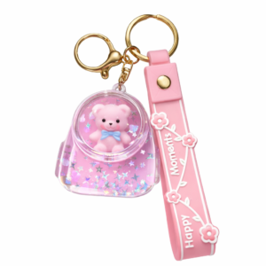Cute Happy Bear Acrylic Keychain