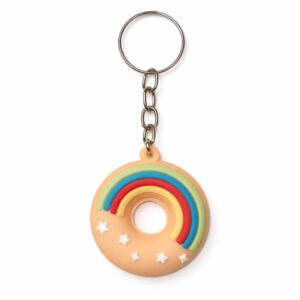 Cute Rainbow Donut Keychain