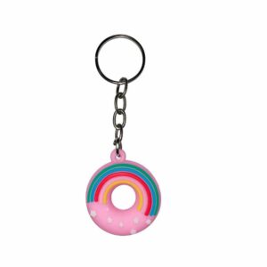 Rainbow Donut Keychain p-125